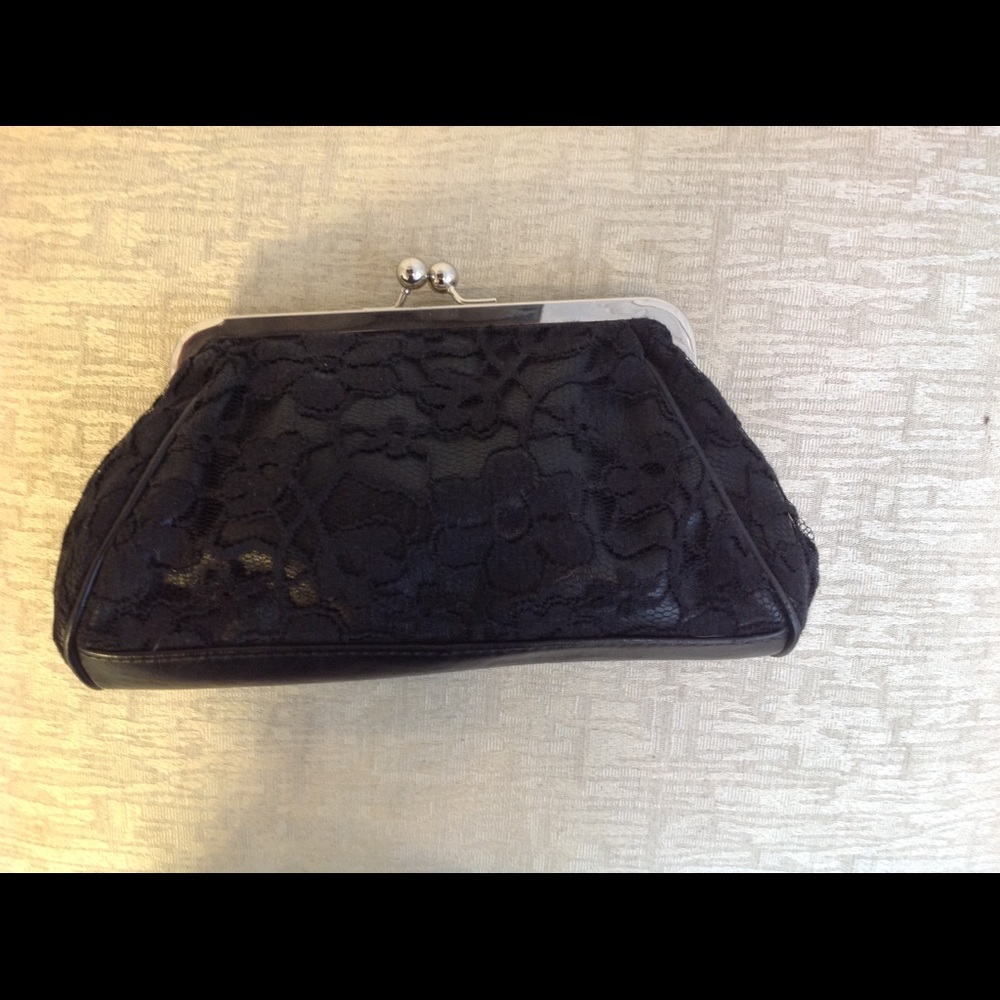 Black Lace Clutch